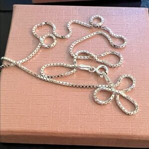 Elegant Silver Necklace 16 “